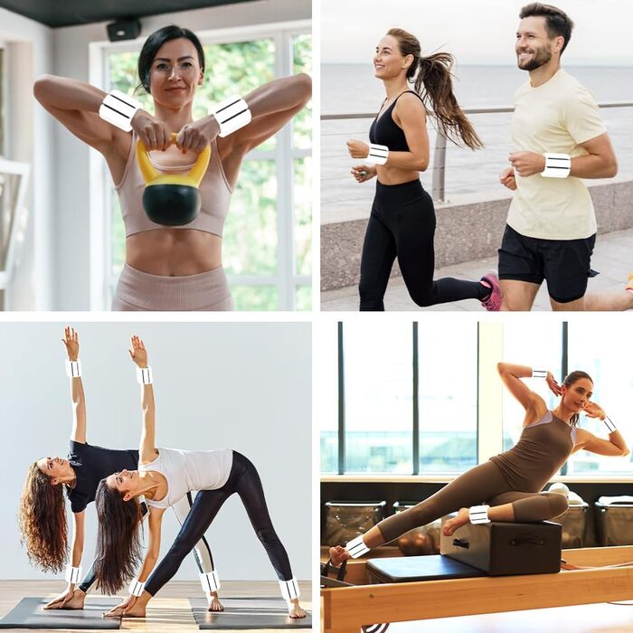 Набір обтяжувачів для зап'ястя та кісточок, регульовані (2 шт., 0.45 кг) для йоги, пілатесу та фітнесу