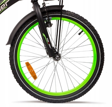 Дитячий велосипед Mexller BMX 20 дюймів, синій, з додатковими колесами