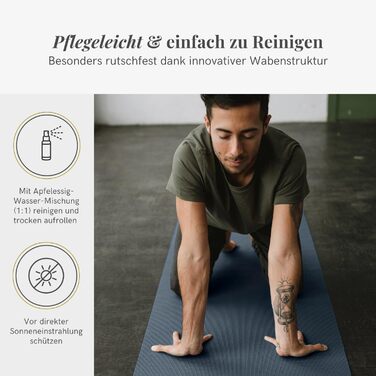 LOTUSCRAFTS® килимок для йоги та фітнесу, стандарт або XL, універсальний, нековзний, для спорту, гімнастики, пілатесу