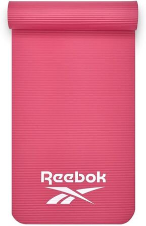 Reebok килимок для фітнесу 10 мм рожевий – нековзкий гімнастичний килимок з натурального каучуку, для йоги, тренувань та домашнього спорту
