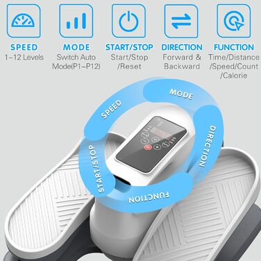 Електричний еліптичний тренажер Mini Crosstrainer для дому з екраном та пультом керування