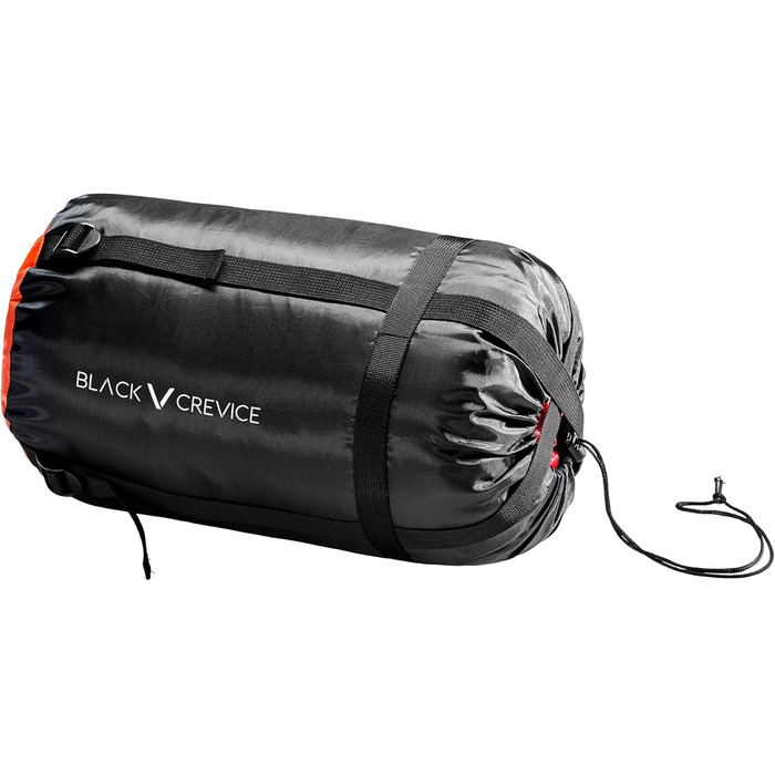 Сплячий мішок Black Crevice Alaska 250 I - червоний, 215 см | Сплячі мішки для кемпінгу | З чохлом | Дихаючий та водонепроникний