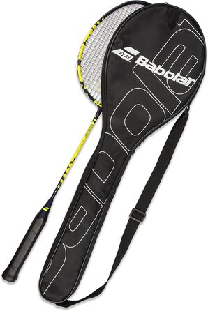 Бадмінтонна ракетка Babolat Power Light Allround, жовта, зі струнами, з чохлом