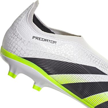 Футбольні бутси adidas Predator League Laceless для твердого/багатоповерххового поля, 40 EU, Cloud White/Core Black/Lucid Lemon