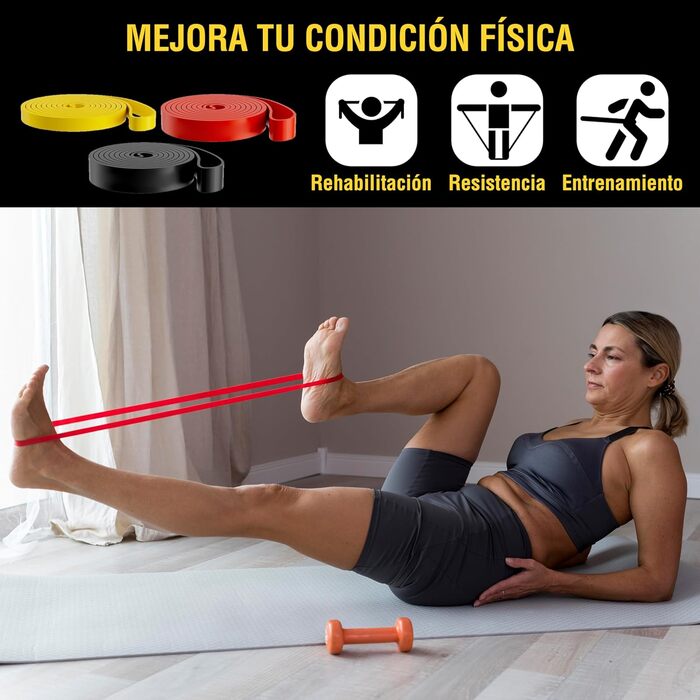 Еластичні стрічки для м'язів ACM, 3 рівні + анкер, домашня гімнастика, фітнес-стрічки, набір BE багатокольоровий