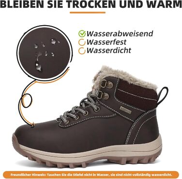 Дитячі зимові черевики Mishansha для хлопчиків та дівчаток, теплі, водонепроникні, коричневі, розмір 36 EU