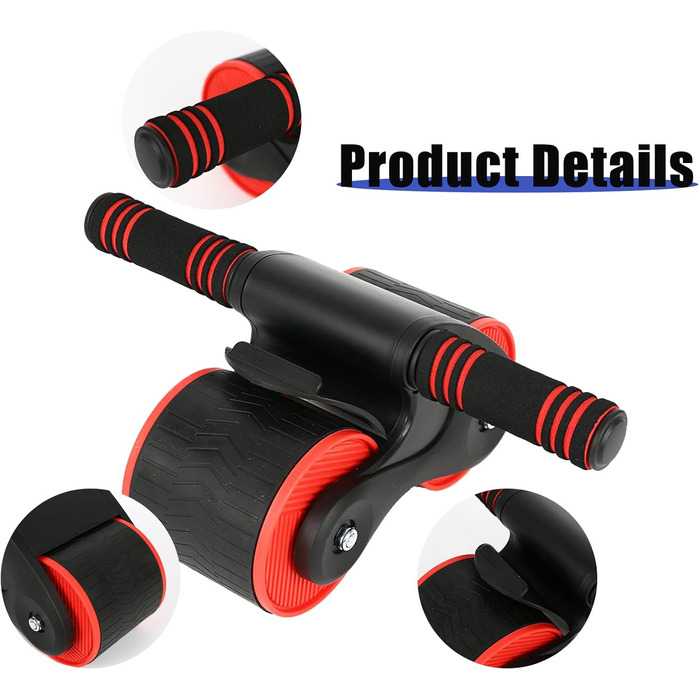 AB Wheel TWSOUL: тренажер для пресу з автоматичним пружинним відскоком та килимком для колін