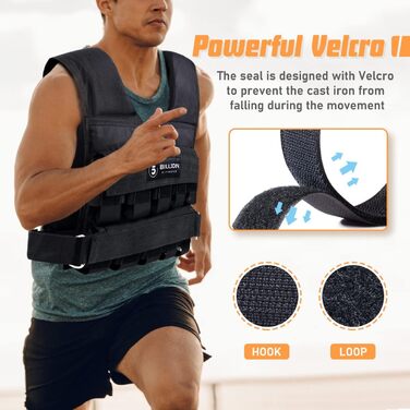 Утяжелитель 5BILLION FITNESS Monstervest (1-20 кг) для силових тренувань, чорний