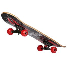 Скейтборд дорослий Holz (дерево) з підшипниками ABEC-9, 80x20 см, червоний - для скейтпарку та трюків