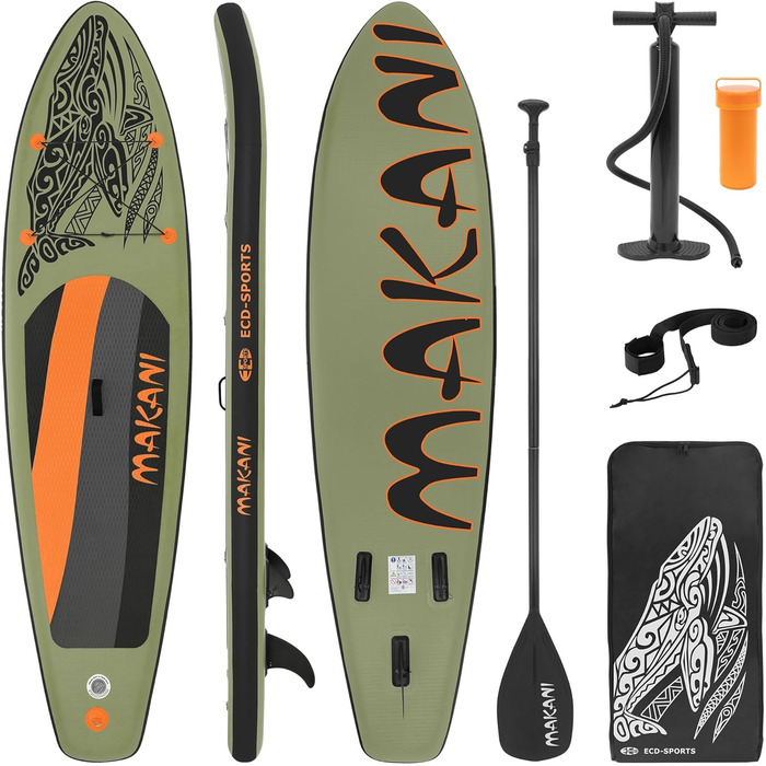 Надувна SUP-дошка ECD Germany 305-380 см, до 150 кг, комплект із сидінням для каяка, сумкою та веслом, різні моделі