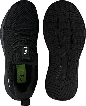 Чоловічі кросівки Feethit для спорту, бігу, тенісу та фітнесу. Легкі, дихаючі, чорного кольору. Розмір 40 EU