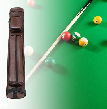 Сумка для більярду LOVIVER: чохол для кия з регульованим плечовим ременем, коричневий, 4 відділення