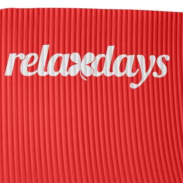 Йога-мат Relaxdays 1 см, для пілатесу та фітнесу, ортопедичний, з ременем для перенесення, 60x180 см, червоний/білий