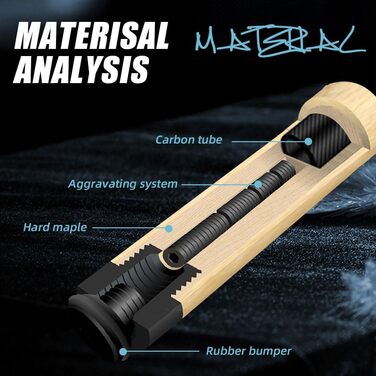 CRICAL Більярдний кий з карбонового волокна, 147.3 см, професійний, з'єднання 3/8 x 8, наконечник 12.5 мм