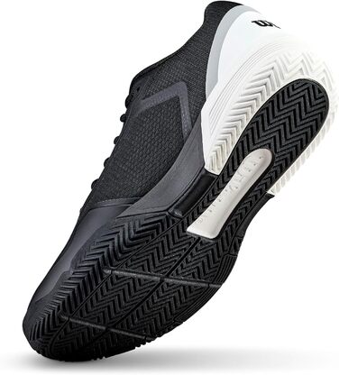 Тенісні кросівки Wilson Courtglide Schwarz WRS339790 (42 EU, Широкий розмір, Чорно-білі)