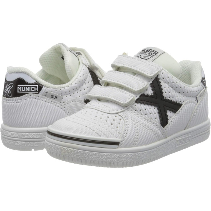 Дитячі фітнес-кеди Munich G-3 Kid VCO для хлопчиків та дівчаток (26 EU, білий/чорний)