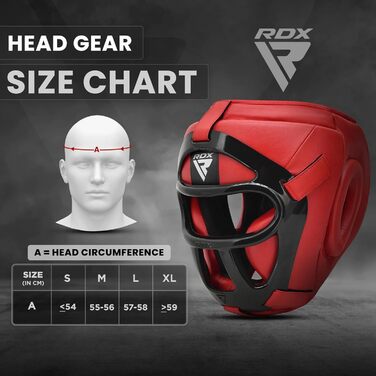 Захисний шолом RDX для MMA, кікбоксингу, спарингів, червоний, розмір L