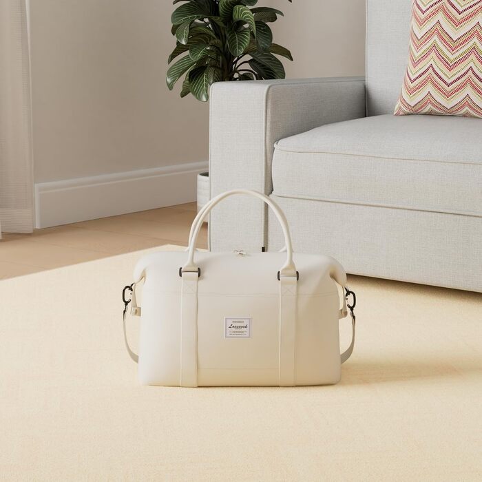 Спортивна сумка LOVEVOOK для жінок: водонепроникна дорожня сумка-мішок, 35L, бежева