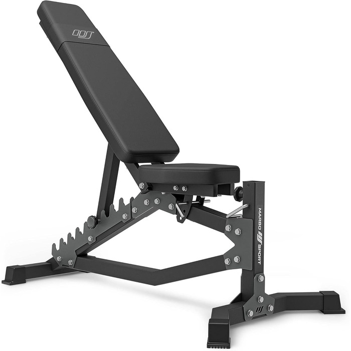 Регульована двостороння лавка для тренувань Marbo Sport MS-L102, чорна або червона, вироблено в ЄС