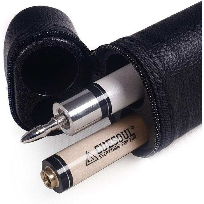 Більярдний кий DHOLE CUESOUL 58' 2 частини з клена, 19 унцій, білий, з чохлом 12.75mm