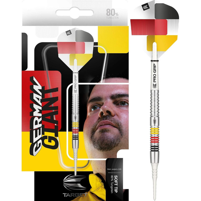 Дротики Target Darts Gabriel Clemens 80% вольфрам, 21 г, м'який наконечник, набір для дартсу