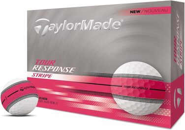 Гольф-кулі TaylorMade Tour Response (рожеві смуги, 2025)