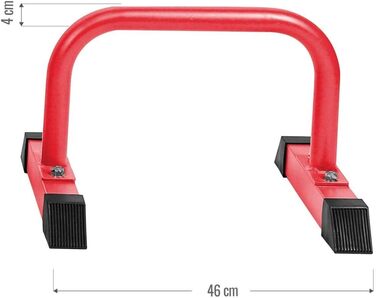 Паралети для фітнесу GORILLA SPORTS, низькі, 2 шт, сталь, до 200 кг, антип ковзання, 46x39x30 см, для віджимань, брусів, гімнастики, червоні