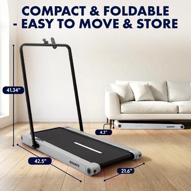 Бігова доріжка Squatz 2-в-1 Walking Pad для дому та офісу (Біла)