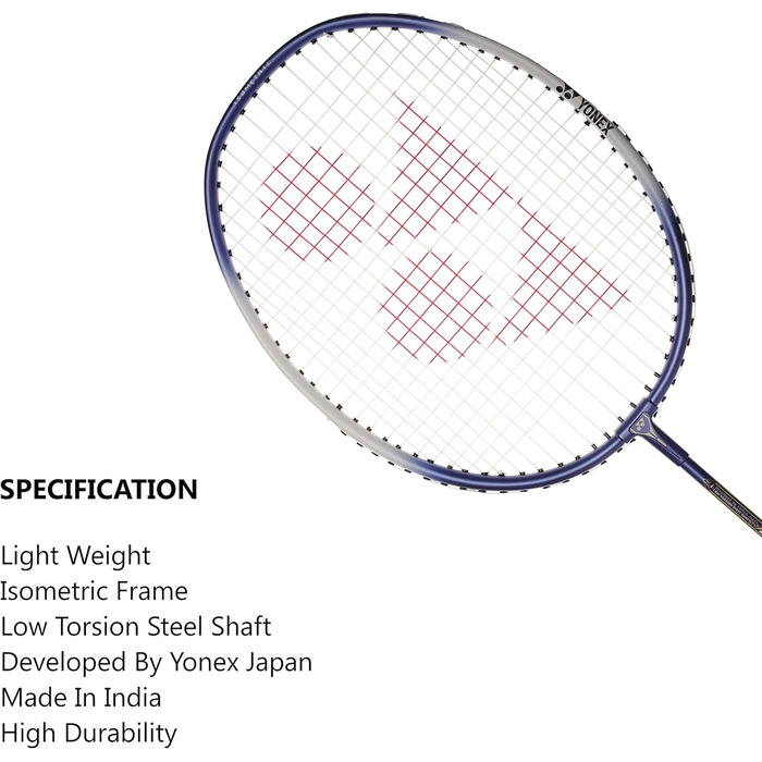 Yonex ZR 100 Легкі алюмінієві бадмінтонні ракетки з чохлом, набір 2 шт., вироблено в Індії