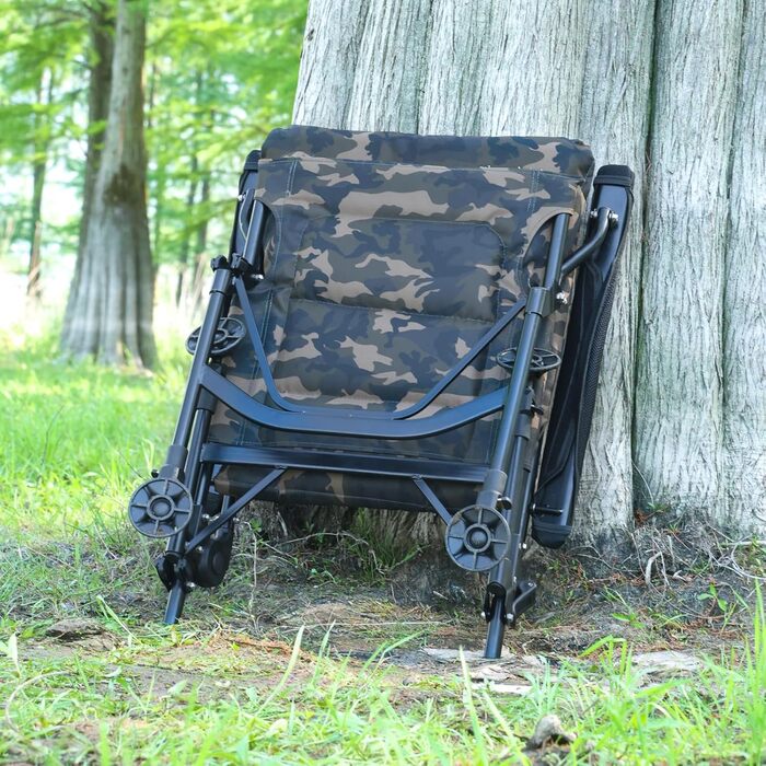 Крісло для риболовлі Angelstuhl XL, 150 кг, з підлокітниками, складне, регульована висота сидіння, широке сидіння, для кемпінгу