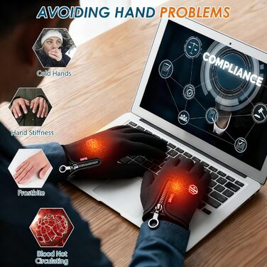 Електричні гріючі рукавички з підігрівом USB для чоловіків та жінок, сенсорні, для альпінізму, походів, велоспорту, кемпінгу