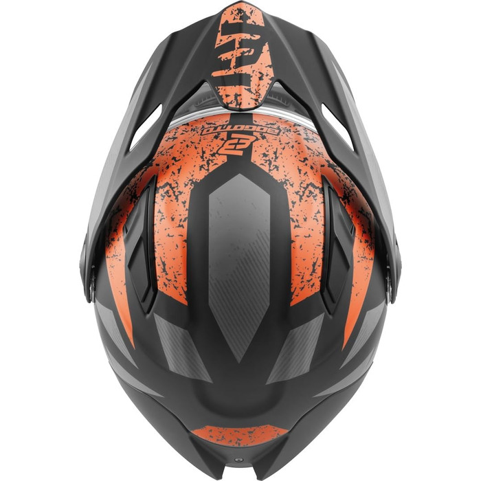 Шолом мотоциклетний Bogotto FG-102 Safari Enduro, склопластик, XXL, чорний/сірий/помаранчевий