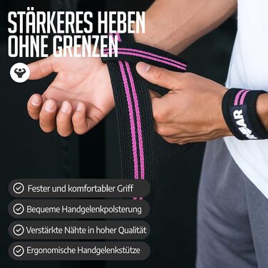 Roar® Ремені для важкої атлетики та кросфіту, підкладкою, для жінок та чоловіків (Рожевий)