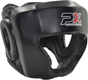 Захисний шолом TEKKA BUDO PX із штучної шкіри чорний XL для карате, тхеквондо, кікбоксингу