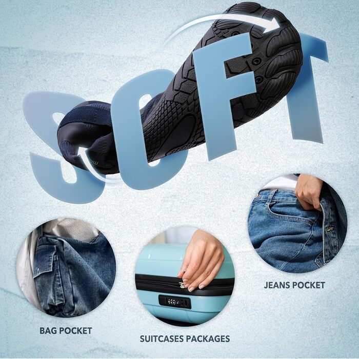 Взуття для плавання та фітнесу WateLves: аквашузи для жінок та чоловіків, підошва з неслизьким покриттям, широка передня частина (темно-синій, 39 EU)