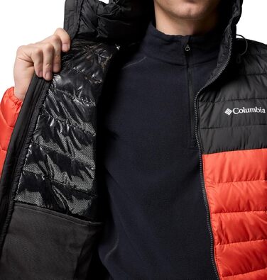 Чоловіча куртка з капюшоном Columbia Powder Lite (Zing, Shark, L)