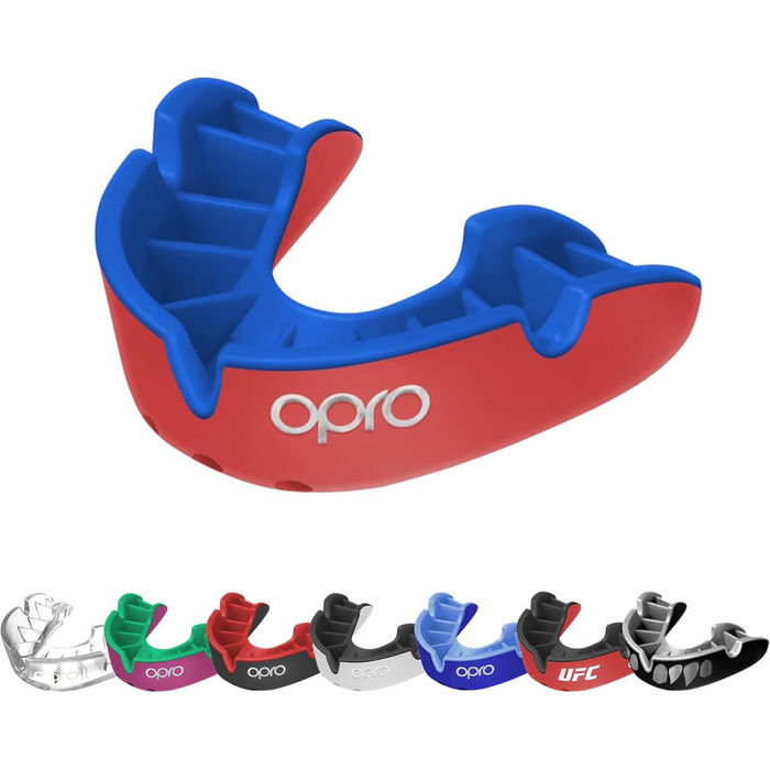 Захист для зубів OPRO Silber-Level – для боксу, єдиноборств, MMA, дітей та дорослих. Самоадаптуюча накладна шина для хокею, кікбоксингу, регбі. З гарантією дантиста. Білий/Чорний (Червоний/Темно-синій, дорослі (10+))