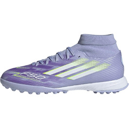 Жіночі футбольні бутси adidas F50 SPARKFUSION League Mid Turf 39 1/3 EU, фіолетовий, лимонний, пурпурний кольори