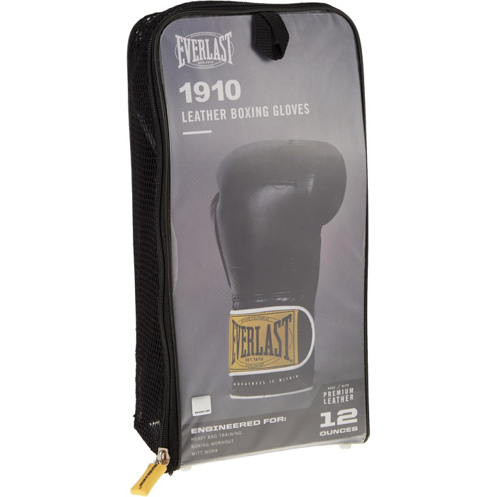 Боксерські рукавички Everlast 1910 Classic чорні 16oz, унісекс, для тренувань