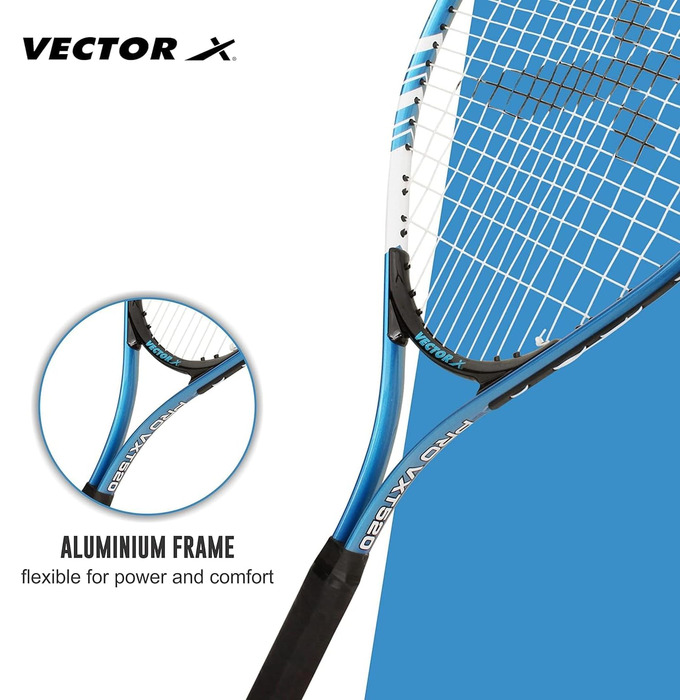Ракетка для тенісу Vector X VXT-520 (графіт, 23 дюйми, синя) - легка, з амортизацією