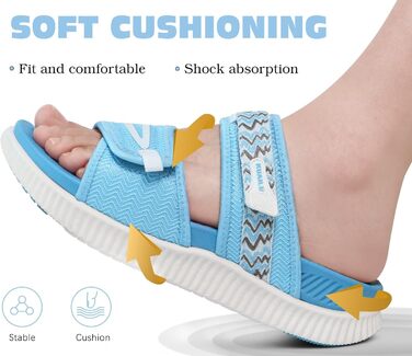 Спортивні сандалі KuaiLu жіночі з м'якою устілкою, ортопедичні, для активного відпочинку та подорожей (блакитні, 42 EU)