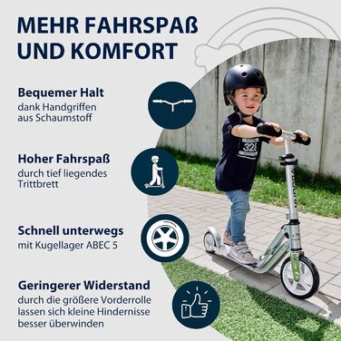 Дитячий алюмінієвий самокат HUDORA Little BigWheel, складаний, регульований, великі колеса, до 100 кг, від 3 років