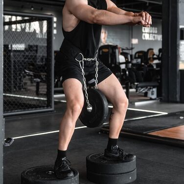 Гірчаний пояс з ланцюгом та карабіном | Важкий пояс для чоловіків та жінок | Пояс для додаткової ваги | Важкий пояс для присідань, підтягувань, бодібілдингу | Пояс для ваги