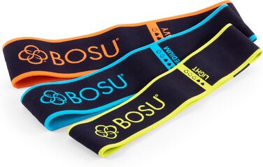 Еластичні стрічки Bosu для фітнесу (3 шт.), різнокольорові