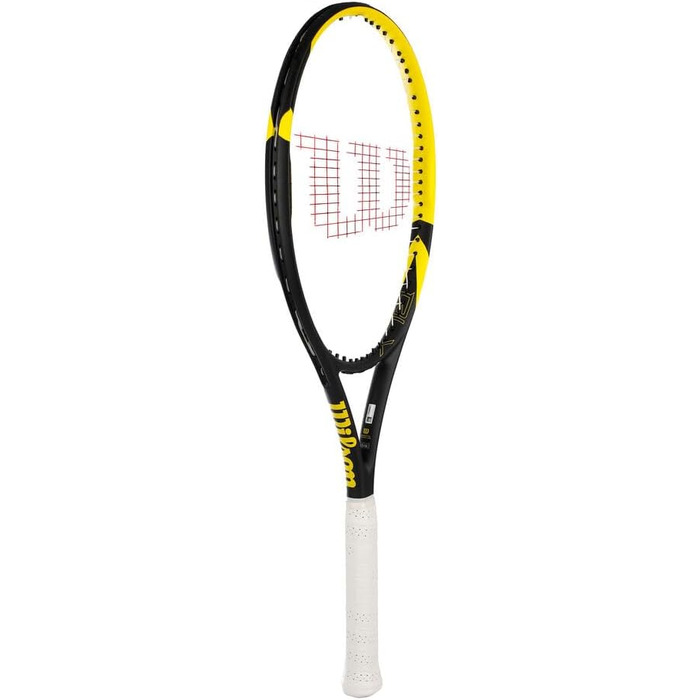 Тенісна ракетка Wilson Pro Open 300г, чорна-жовта, без струн, розмір ручки 3