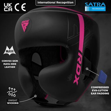 Кепка для боксу та єдиноборств RDX Maya Hide: захист голови для кікбоксингу, ММА, тайського боксу, карате, таеквондо
