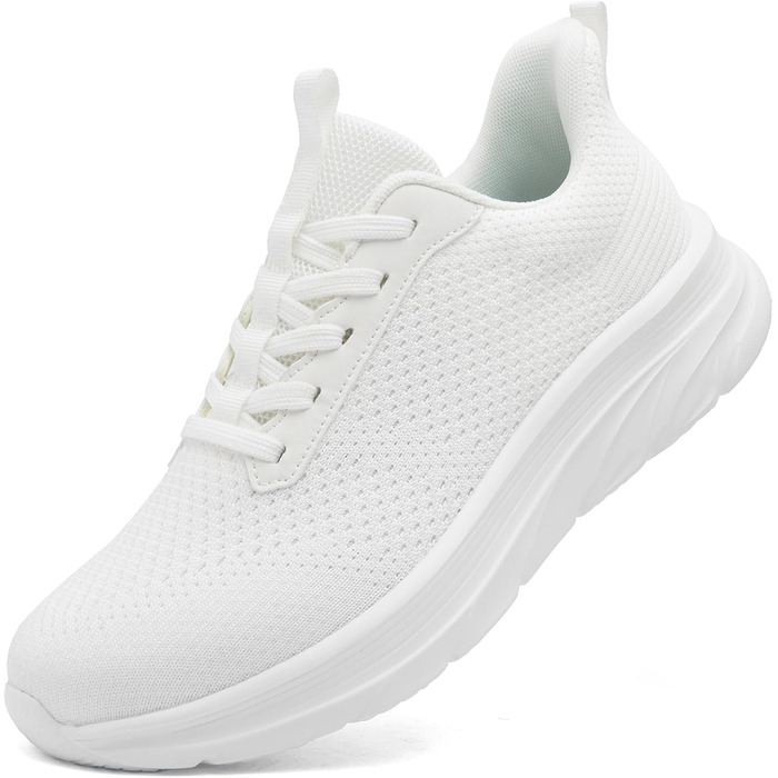 Кросівки Slip-On DimaiGlobal для чоловіків. Легкі, дихаючі спортивні кросівки для занять спортом, відпочинку та бігу. Білі, 44 EU.