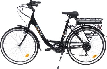 Електровелосипед Denver Discovery E4000, міський, 26 дюймів, Shimano 6 швидкостей, для жінок, чорний