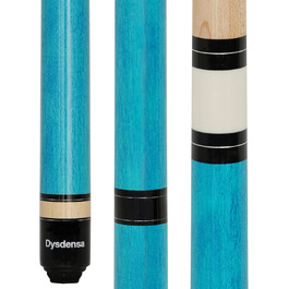 Більярдний кий Dysdensa Queuestab, 680-750 г, канадське кленове дерево, 14 мм, кристалізована накінечник, 3 частини, синій колір