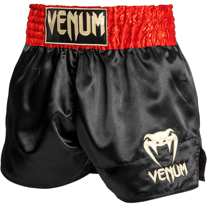 Шорти для тайського боксу Venum Classic Muay Thai (Червоний/Чорний/Золотий, S Slim)
